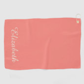 Simple Elegant Modern Monogrammed Chic  ゴルフタオル (横)