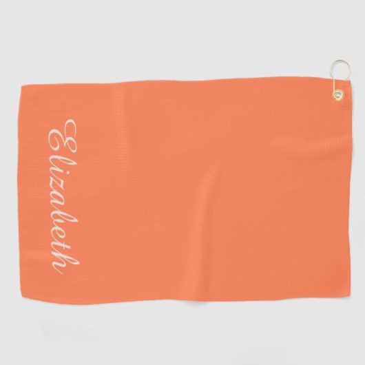 Simple Elegant Modern Monogrammed Trendy  ゴルフタオル (横)