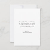 Simple Elegant Modern Photo Wedding サンキューカード (裏面)