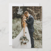 Simple Elegant Modern Photo Wedding 招待状 (裏面)