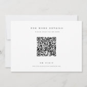 Simple Elegant Modern Photo Wedding QR Code セーブザデート (裏面)