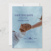 Simple Elegant Modern Photo Wedding Save the Date 招待状 (正面)
