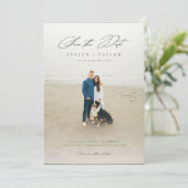 Simple Elegant Modern QR Code Photo Wedding セーブザデート (スタンド正面)