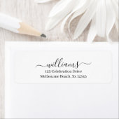 Simple Elegant Modern Script Family Return Address ラベル (インサイチュ)