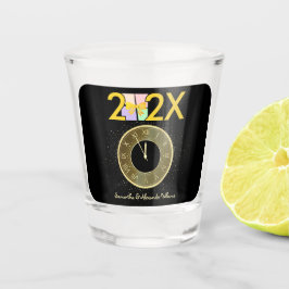 Simple Elegant New Year's Eve Gift Box Bow ショットグラス