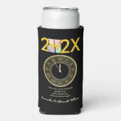 Simple Elegant New Year's Eve Gift Box Bow スリム缶クーラー (Seltzer正面)