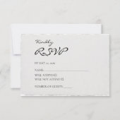 Simple Elegant | Nothing Fancy Just Love Wedding 出欠カード (正面)