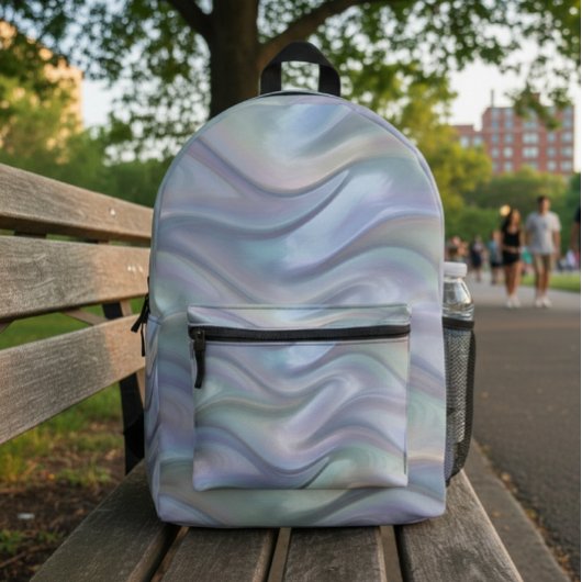 Simple Elegant Pastel Waves Backpack - Cute Modern プリントバックパック