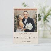 Simple Elegant Photo and Text | Save The Date  招待状 (スタンド正面)