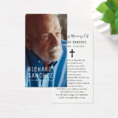 Simple Elegant Photo Funeral Sympathy Prayer Cards (デスク)