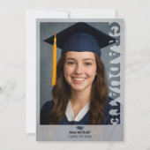 Simple Elegant Photo Template Graduation 招待状 (正面)