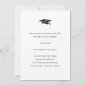 Simple Elegant Photo Template Graduation 招待状 (裏面)
