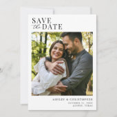Simple Elegant Photo Wedding Save the Date セーブザデート (正面)