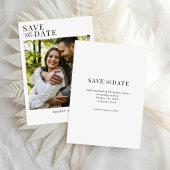 Simple Elegant Photo Wedding Save the Date セーブザデート