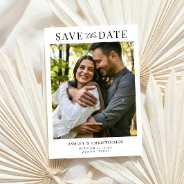 Simple Elegant Photo Wedding Save the Date セーブザデート