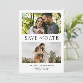 Simple Elegant Photo Wedding Save the Date セーブザデート