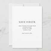 Simple Elegant Photo Wedding Save the Date セーブザデート (裏面)
