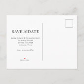 Simple Elegant Photo Wedding Save the Date 案内ポストカード (裏面)