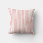 Simple Elegant Pink And White Stripes Pattern. クッション (正面)
