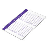 Simple Elegant Purple 8.5x11 Two Column Checklist ノートパッド (アングル)