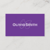 Simple Elegant Purple Minimalist Business Card 名刺 (正面)