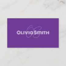 Simple Elegant Purple Minimalist Business Card