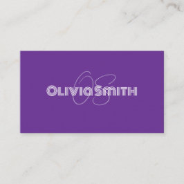 Simple Elegant Purple Minimalist Business Card 名刺