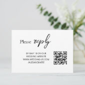 Simple Elegant QR Code Modern Enclosure Card エンクロージャーカード (スタンド正面)