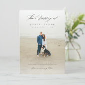 Simple Elegant QR Code Photo Destination Wedding 招待状 (スタンド正面)