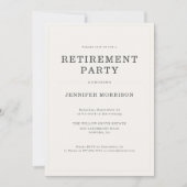 Simple Elegant Retirement Party 招待状 (正面)