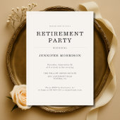 Simple Elegant Retirement Party 招待状