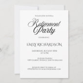 Simple Elegant Retirement Party Invitation 招待状 (正面)