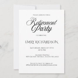 Simple Elegant Retirement Party Invitation 招待状