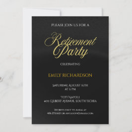 simple elegant Retirement Party Invitation 招待状
