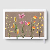 Simple Elegant Rustic Wildflowers Photo Wedding ゲストブック (裏面)