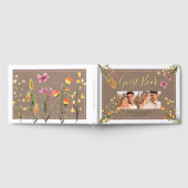 Simple Elegant Rustic Wildflowers Photo Wedding ゲストブック (全面)