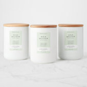 Simple Elegant Sage Green Minimal Candle Label フードラベル (ボトル)