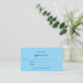 Simple Elegant Script Appointment Card 予約カード (スタンド正面)