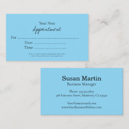 Simple Elegant Script Appointment Card 予約カード
