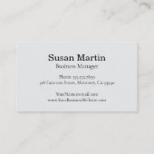 Simple Elegant Script Appointment Card 予約カード (裏面)