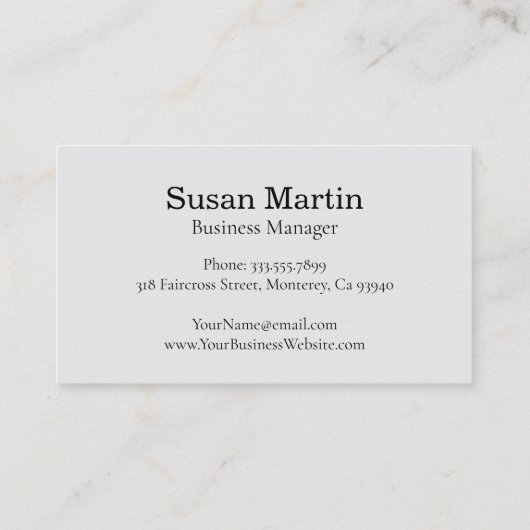 Simple Elegant Script Appointment Card 予約カード (裏面)