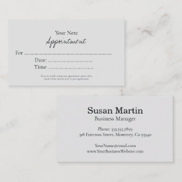 Simple Elegant Script Appointment Card 予約カード