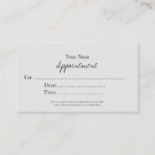 Simple Elegant Script Appointment Card 予約カード (正面)