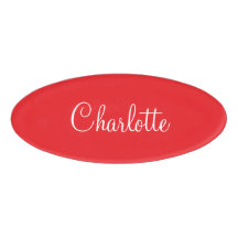 Simple Elegant Script First Name Red Business 