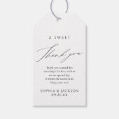 Simple Elegant Script Graduation Favors Thank You  ギフトタグ (正面)