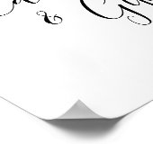 Simple elegant script wedding cards and gifts sign ポスター (角)