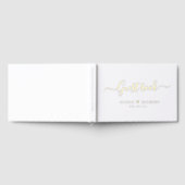 Simple elegant script wedding guest book ゲストブック (全面)