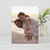Simple Elegant Script We're Getting Married Photo  セーブザデート (スタンド正面)