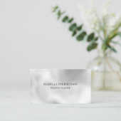 Simple Elegant Silver Pearl  名刺 (スタンド正面)