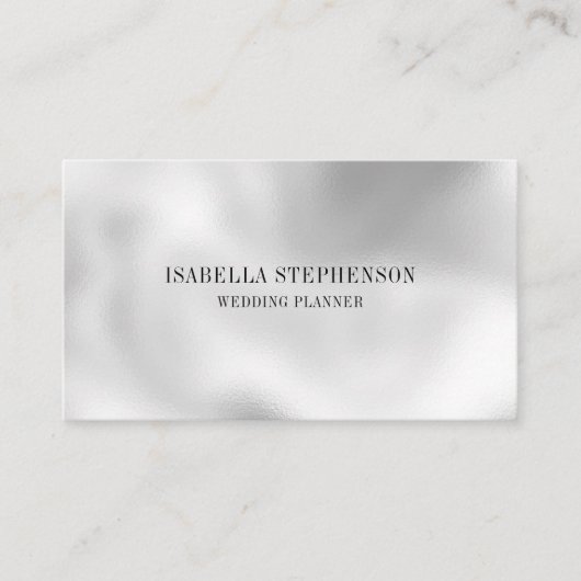 Simple Elegant Silver Pearl 名刺 (正面)